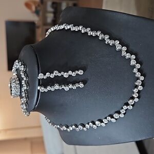 Jewelry,Ladies Stirling silver Cz Set stones 4 piece set.